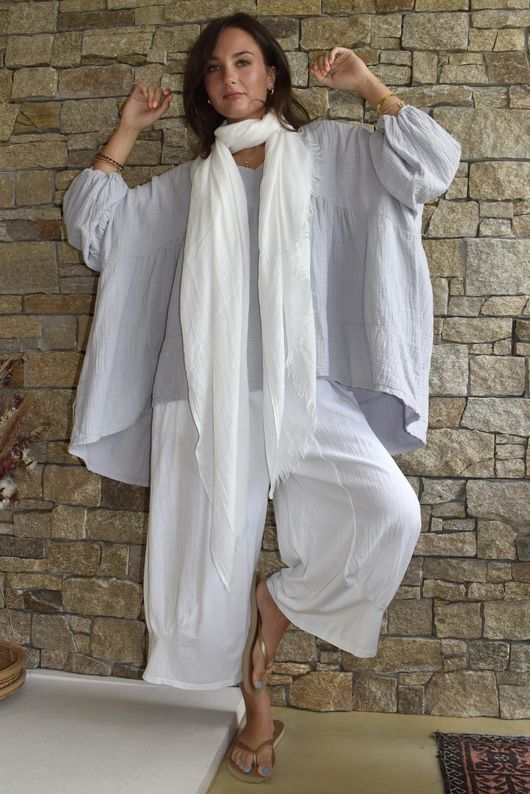 Suri Cushion Cotton Artist Smock Pearl